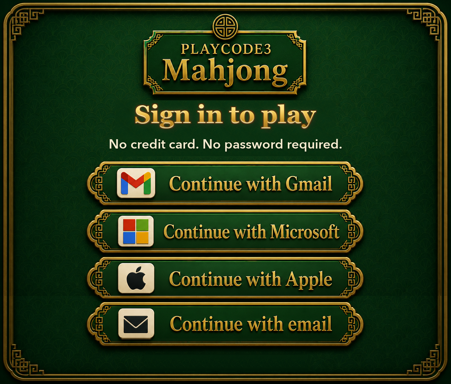 Sign in to play. No credit card. No password required.